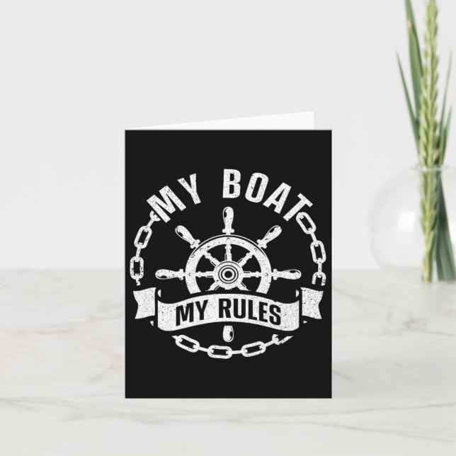 Cooler Bootsführer Design Männerboot Captai Karte (Vorderseite)