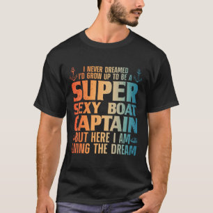 Cooler Bootskapitän für Männer Frauen Segel Pontoo T-Shirt