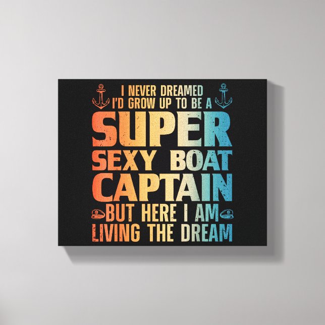 Cooler Bootsmann für Männer - Sail Pontoon Boati Leinwanddruck (Vorderseite)