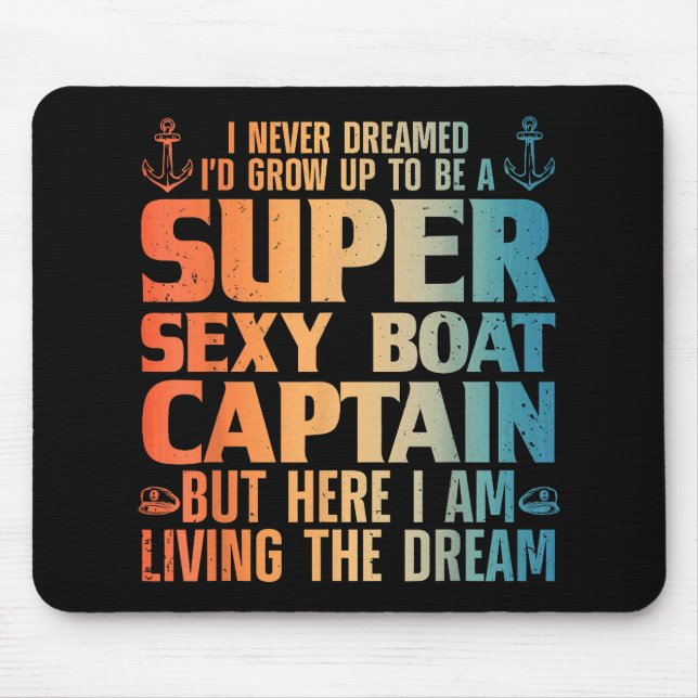 Cooler Bootsmann für Männer - Sail Pontoon Boati Mousepad (Vorne)