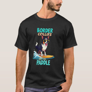 Cooler Border Collie Surferhund T-Shirt
