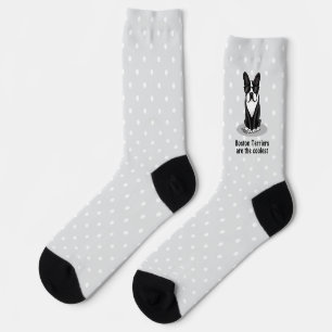 Cooler Boston Terrier Dog (schwarz) mit Sonnenbril Socken