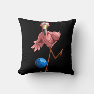 Cooler Bowling Flamingo Fun Shorebirds Lover Playe Kissen