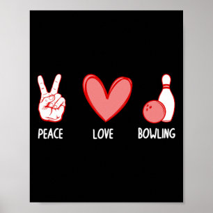 Cooler Bowling für Männer Frauen Bowler für Sport Poster