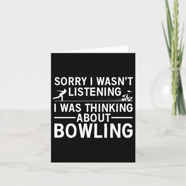 Cooler Bowling für Männer Frauen Bowler verschwend Karte (Vorderseite)