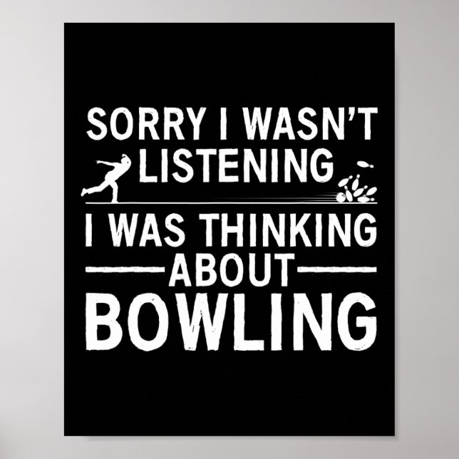 Cooler Bowling für Männer Frauen Bowler verschwend Poster (Vorne)