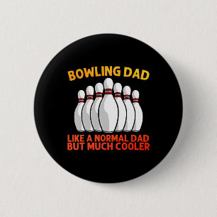 Cooler Bowling für Vater Papa Bowling Team Sportle Button