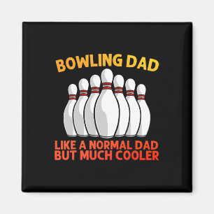Cooler Bowling für Vater Papa Bowling Team Sportle Magnet