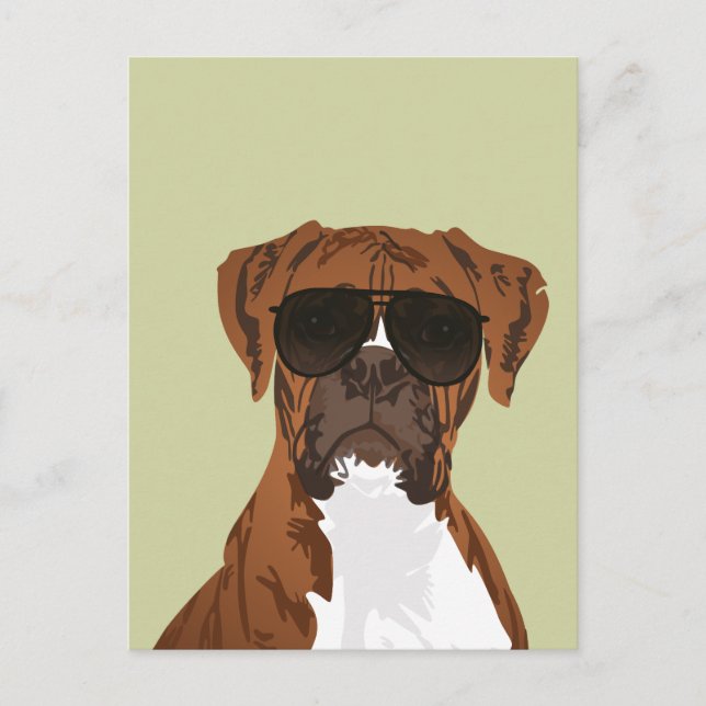 Cooler Boxer Hund für Hunde Liebhaber Postkarte (Vorderseite)