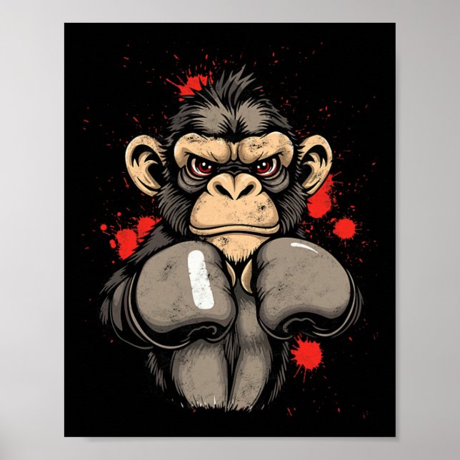Cooler Boxmonkey - Kostüm Poster (Vorne)