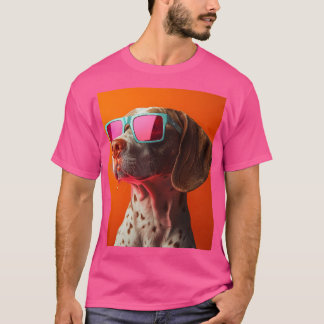 Cooler Bracco-Italiano-Hund mit Sonnenbrille T-Shirt
