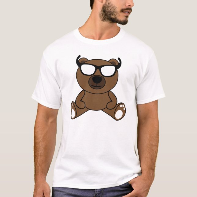 Cooler brauner Bär mit Sonnenbrille-Hemd T-Shirt (Vorderseite)