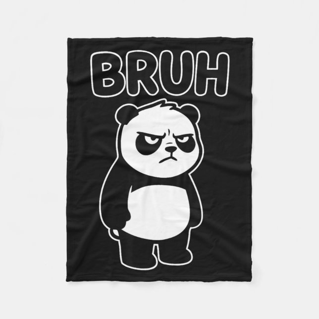 Cooler Bruh Panda Männer Frauen Kinder Jugendliche Fleecedecke (Vorderseite)