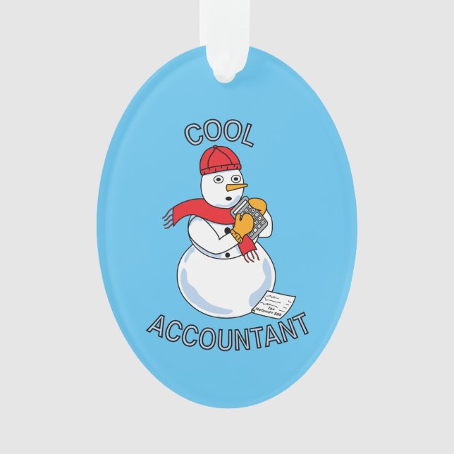 Cooler Buchhalter Snowman Keramik Ornament (Vorderseite)