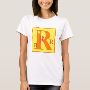 Cooler Buchstabe "R" (personalisiert)   T - Shirt
