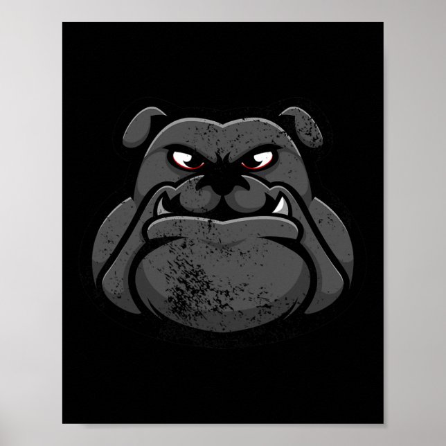 Cooler Bulldog Hund Lover - Geschenke Idee Poster (Vorne)