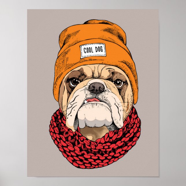 Cooler Bulldog Poster (Vorne)