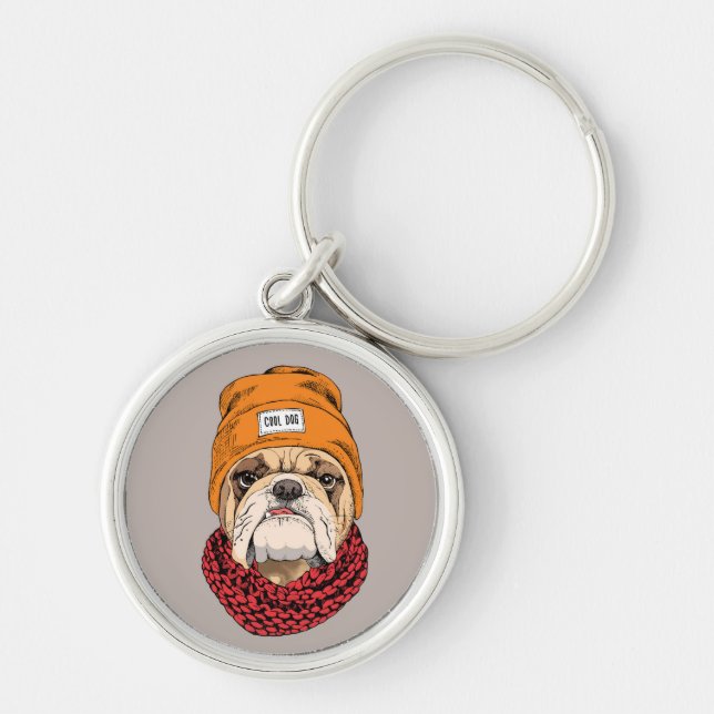 Cooler Bulldog Schlüsselanhänger (Vorne)