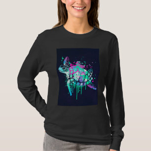 Cooler Bunter Meeresschildkröten-Surfclub Blau Grü T-Shirt