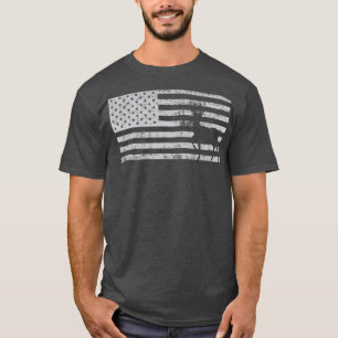 Cooler Camouflage Dei in American Flag Jagd Desi T-Shirt