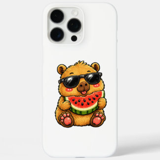 Cooler Capybara Wassermelone Sommer iPhone 16 Pro Max Hülle
