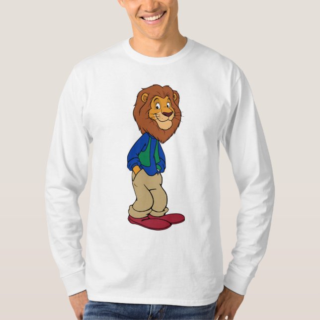 Cooler Cartoon Lion Mascot T - Shirt Design (Vorderseite)