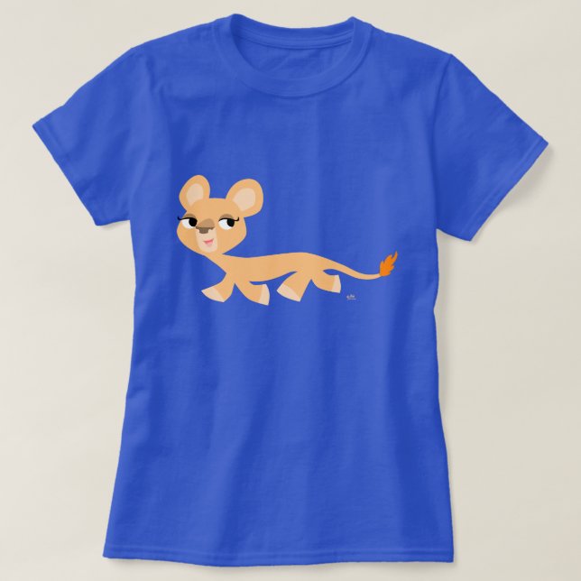 Cooler Cartoon Lioness T - Shirt (Design vorne)