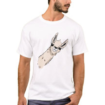 Cooler Cartoon Llama Head - Fun Beige Animal