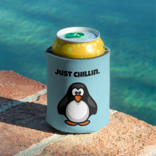 Cooler Cartoon Pinguin - Nur Chillins Arktis Vibes Dosenkühler