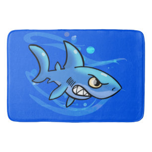 Cooler Cartoon Shark Badematte