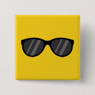 Cooler Cartoon Sonnenbrille Button