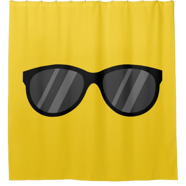 Cooler Cartoon Sonnenbrille Duschvorhang (Vorderseite)