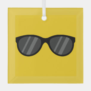Cooler Cartoon Sonnenbrille Ornament Aus Glas