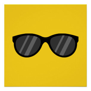Cooler Cartoon Sonnenbrille Poster