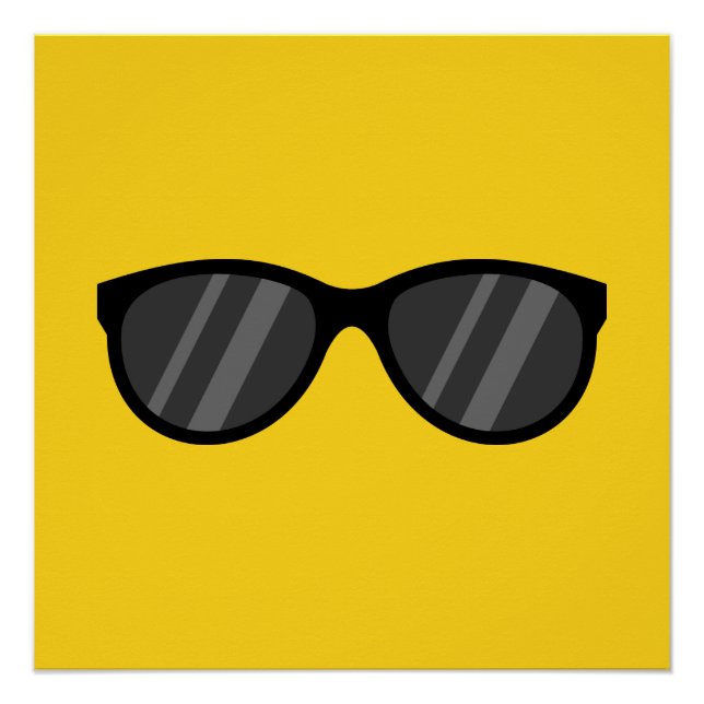Cooler Cartoon Sonnenbrille Poster (Vorderseite)