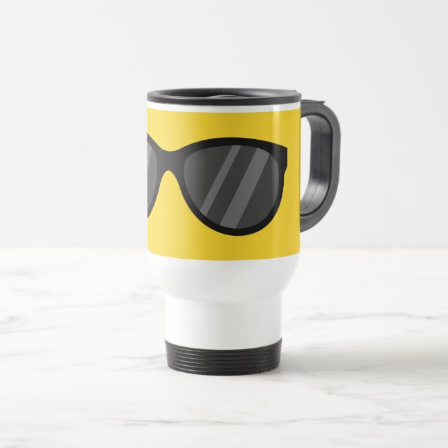 Cooler Cartoon Sonnenbrille Reisebecher (VorderseiteRechts)