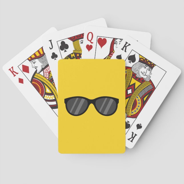 Cooler Cartoon Sonnenbrille Spielkarten (Rückseite)