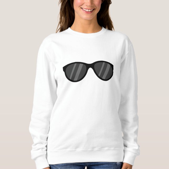 Cooler Cartoon Sonnenbrille Sweatshirt (Vorderseite)