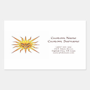 Cooler Cartoon Tätowiersymbol Rechteckiger Aufkleber