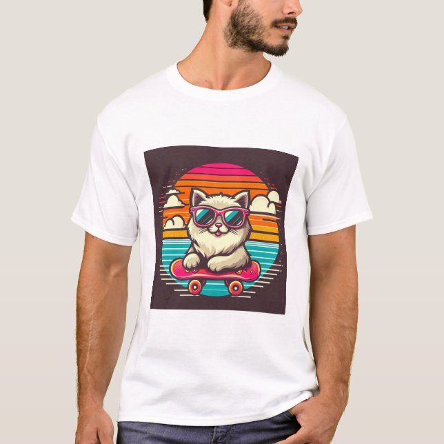 ‚Cooler Cat Cruiser‘ T-Shirt (Vorderseite)