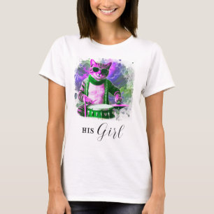 *~* Cooler Cat DRUMMER AP91 Girl-Freund T-Shirt