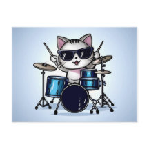 Cooler Cat Drummer