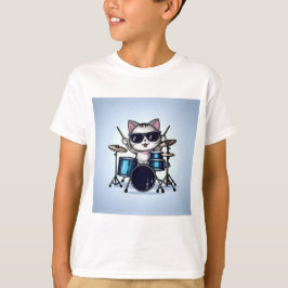Cooler Cat Drummer T-Shirt