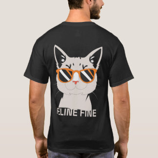Cooler Cat Feline Fine Graphic T-Shirt