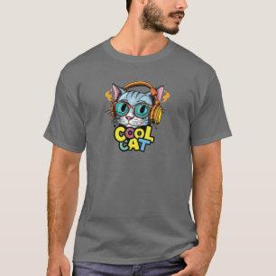 Cooler Cat fun Einmaliger T - Shirt