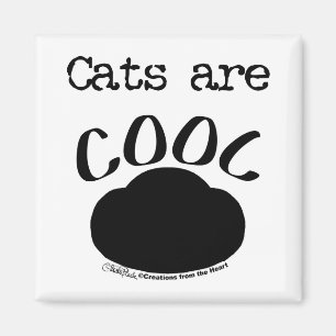 Cooler Cat Paw Print Magnet