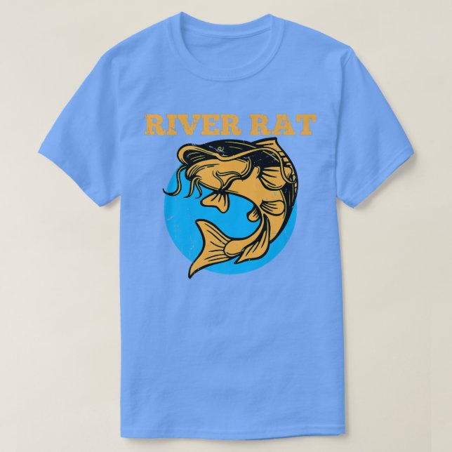Cooler Catfish Fang im Catfish River  T-Shirt (Design vorne)