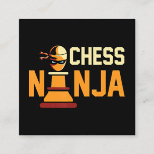 Cooler Chess Ninja Schachliebhaber Geschenk Quadratische Visitenkarte