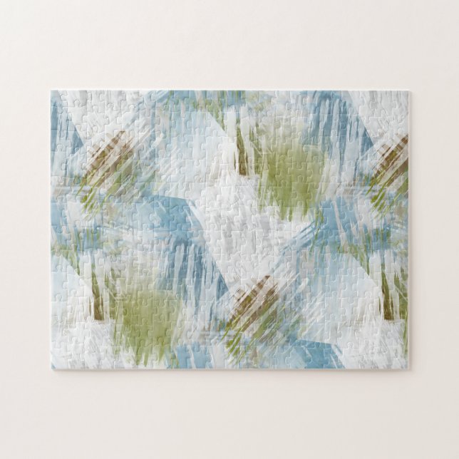 Cooler Chic Industrial Abstrakt Fusion Art Puzzle (Horizontal)