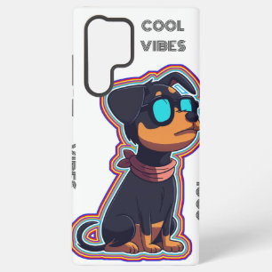 Cooler, chilliger, farbenfroher, lebendiger Hund m Samsung Galaxy Hülle
